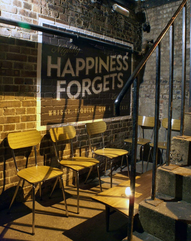 Happiness Forgets bar north London