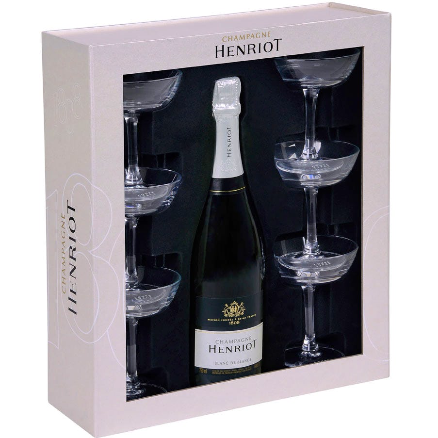 Champagne bottle shot Henriot