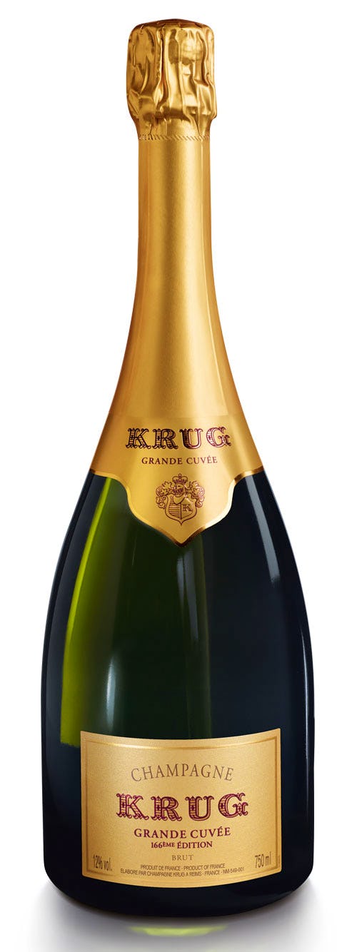 Champagne bottle shot Krug