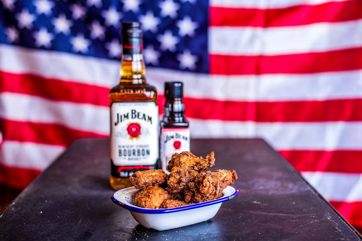 4th july food bourbon and chicken wings