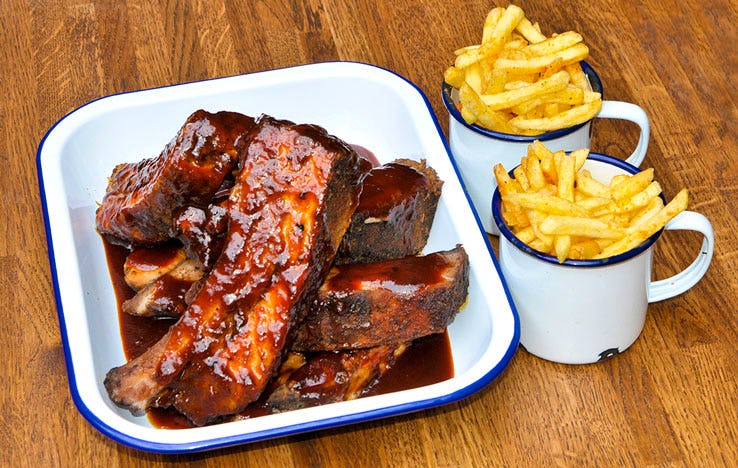 Porky's London barbecue restaurant north american food