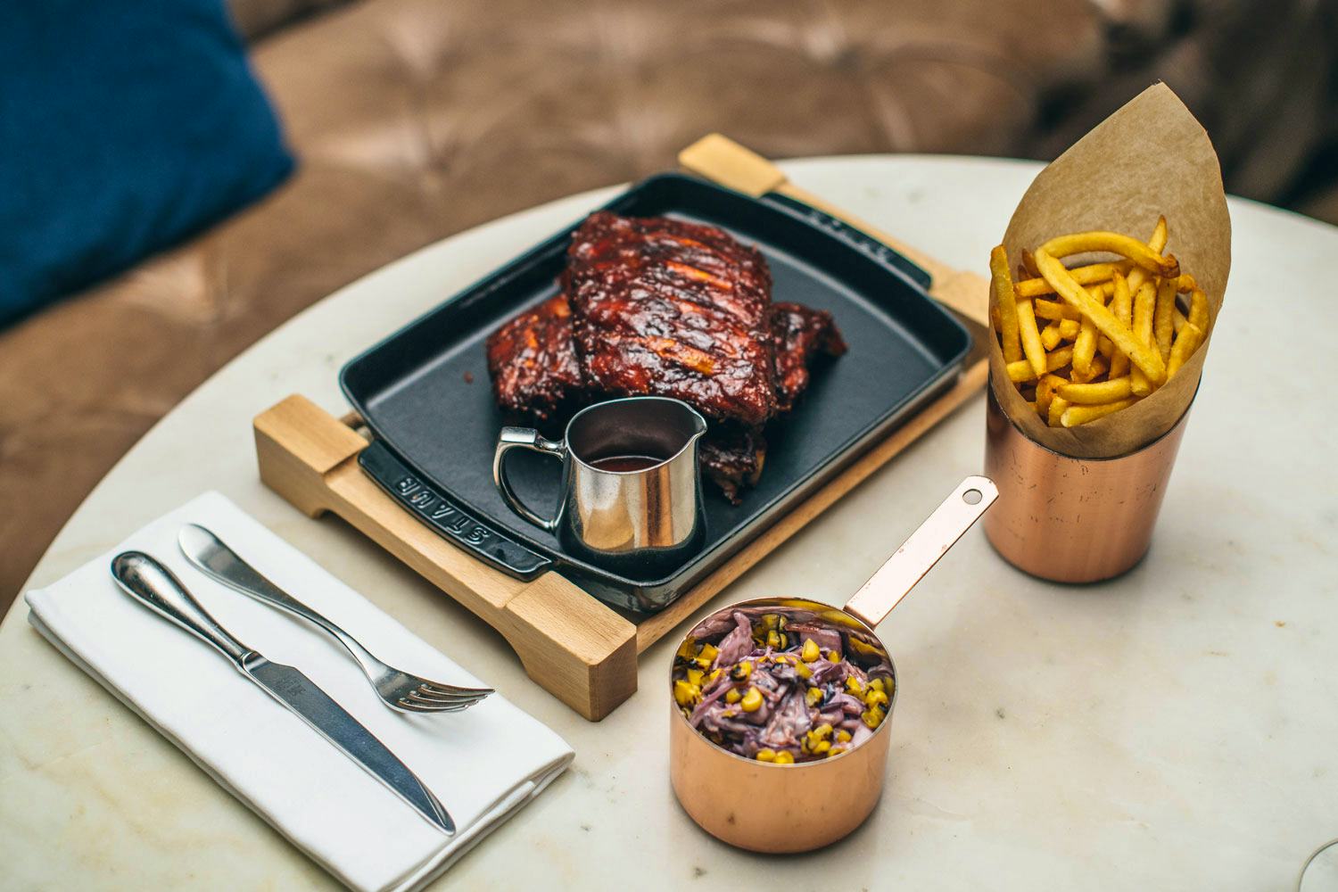 4th july food ribs slaw fries