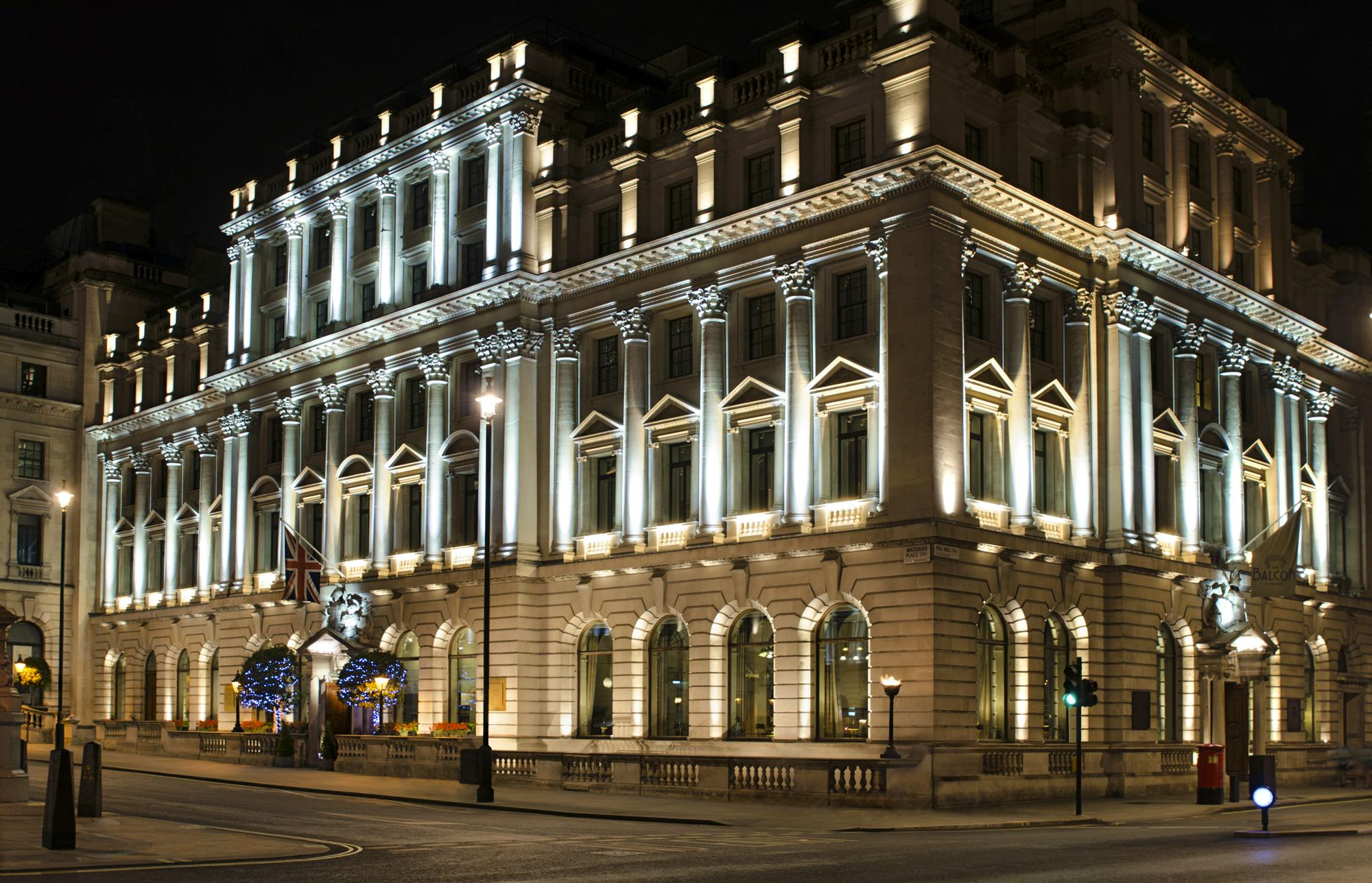 Sofitel St James west end london hotels venue hire exterior night