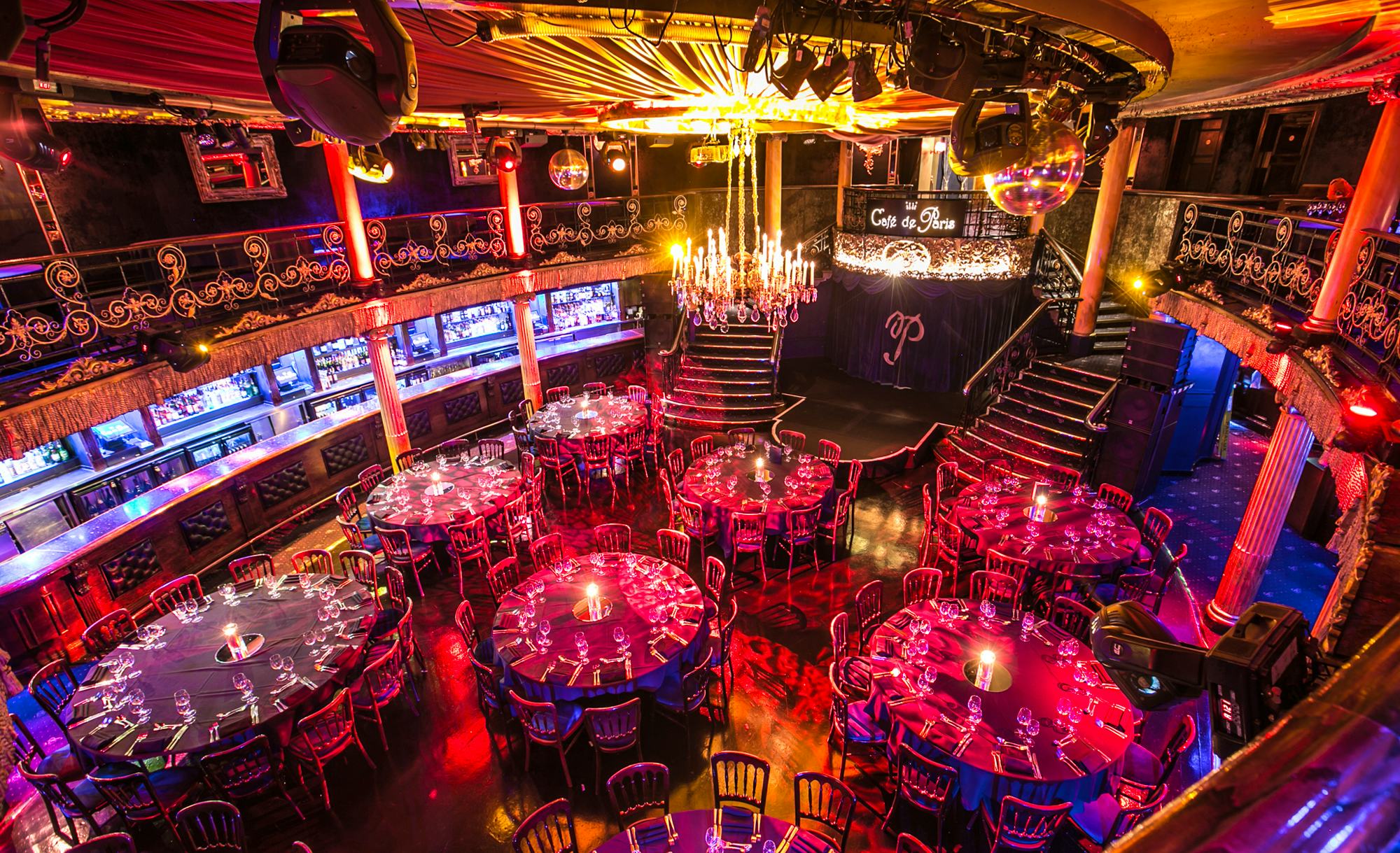 Cafe de Paris venue hire event space nightclubs london view of entire venue mezzanine