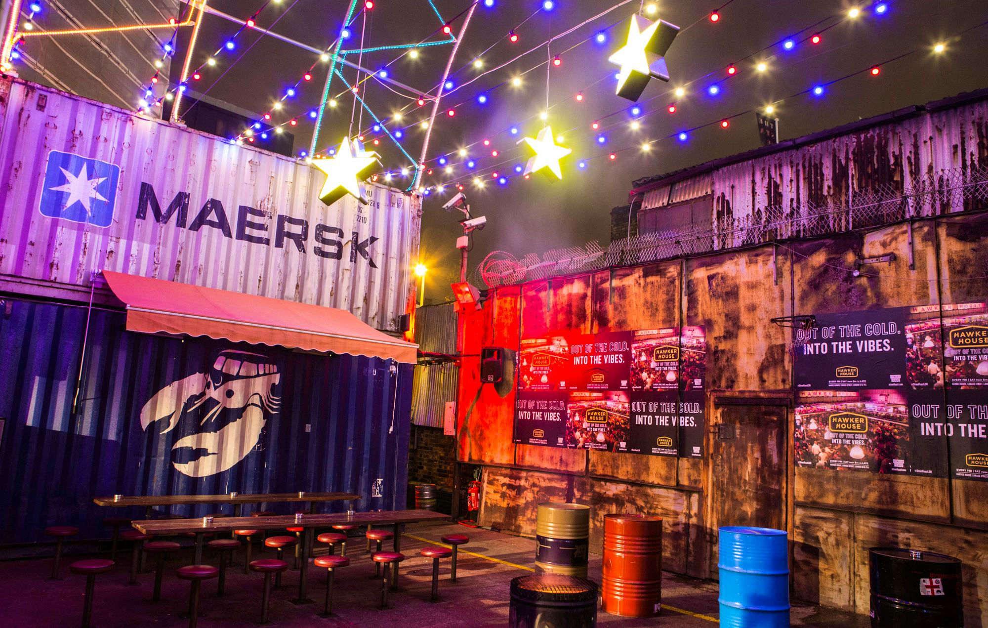 Dinerama east london streetfood venues events christmas parties