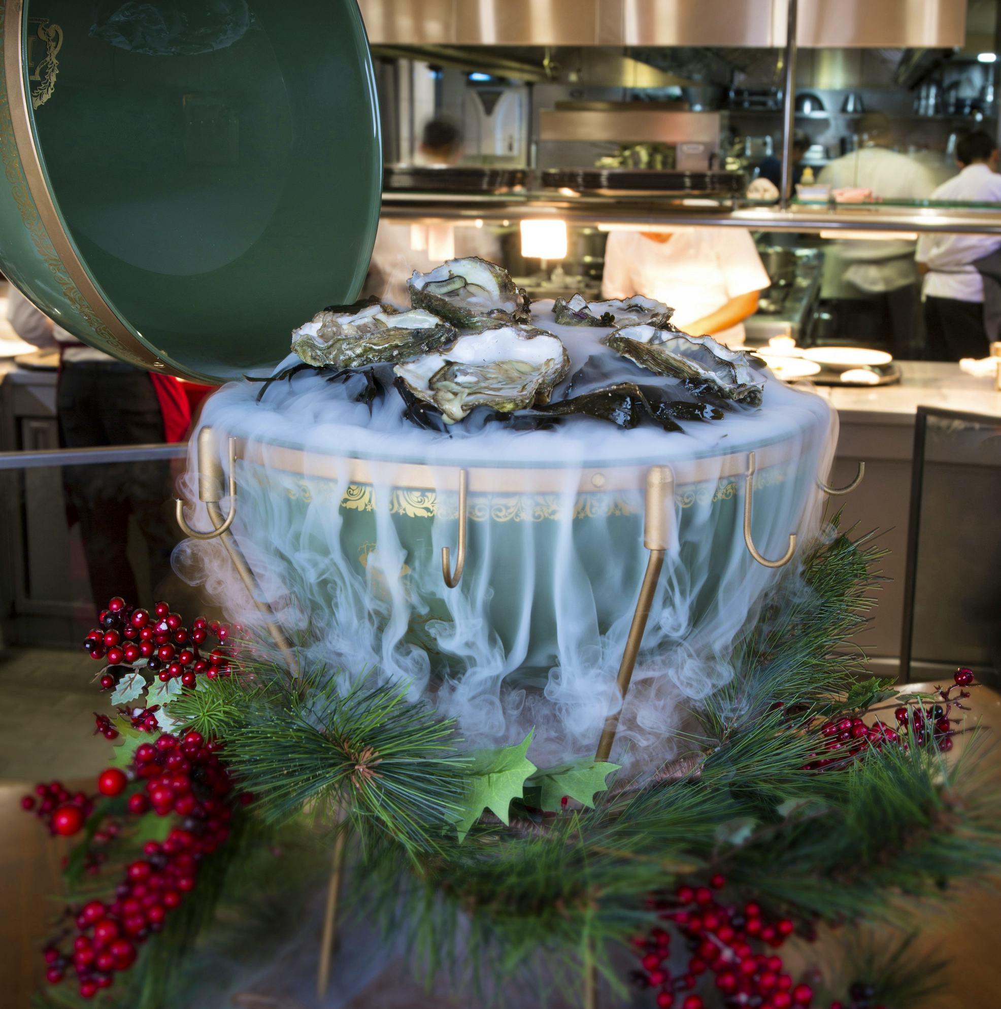 Petrus launches Christmas private dining menu michelin starred restaurants in london oysters festive food
