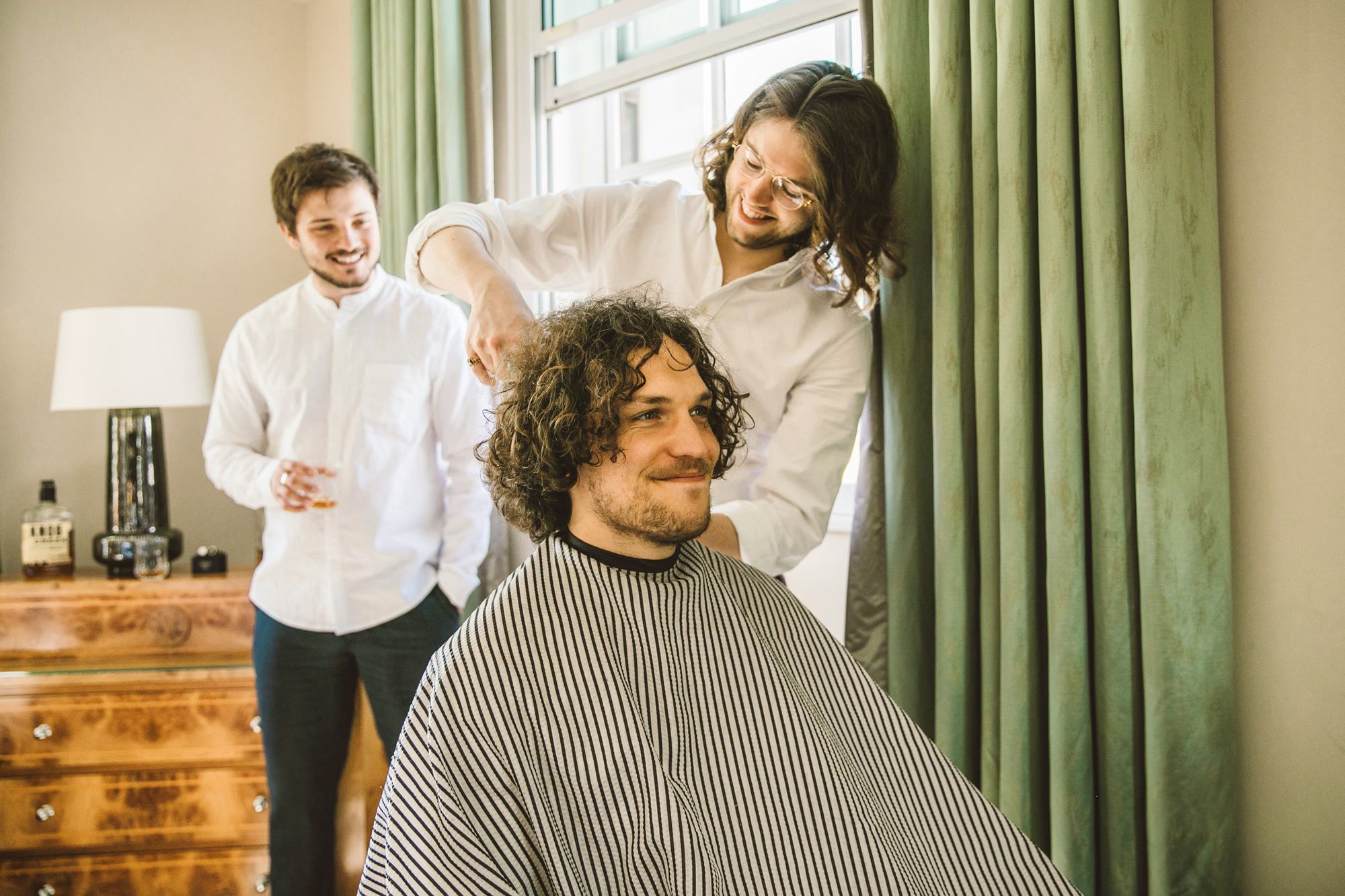 mobile barber grooming weddings