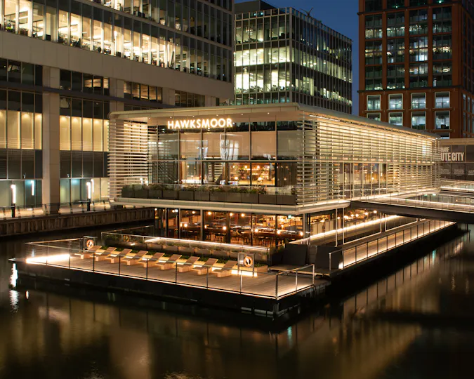 Hawksmoor Bar Wood Wharf