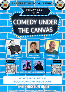 Comedy under the Canvas at The Boot Freston