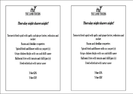 Thursday night - Sharers night