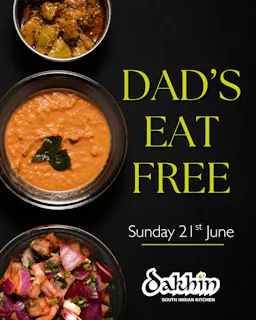 Dads eat free at Dakhin this Father's Day