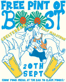 Free Pint of Boost For Cheltenham Half Marathon Runners!
