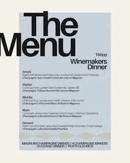 Champagne Magnums - Winemakers Dinner - The Aube