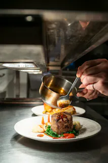 Christmas Party Three Course at The Folly Restaurant from 24th November till 24th December