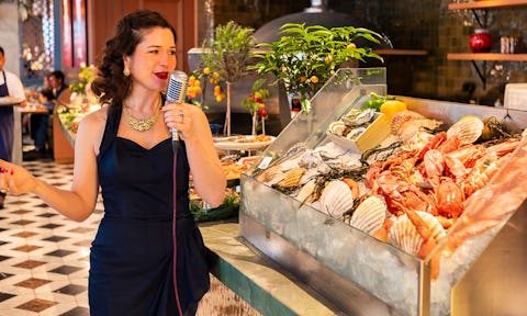 Italian Riviera Seafood Buffet with Live Music in Covent Garden