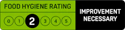 Food Hygiene Rating 2 for Zafferano