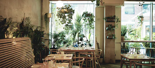 Large table in restaurant