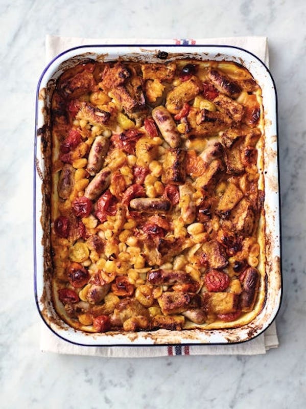 Recipe for Comforting sausage bake by Jamie Oliver