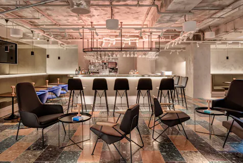 Wallpaper Bar + Kitchen