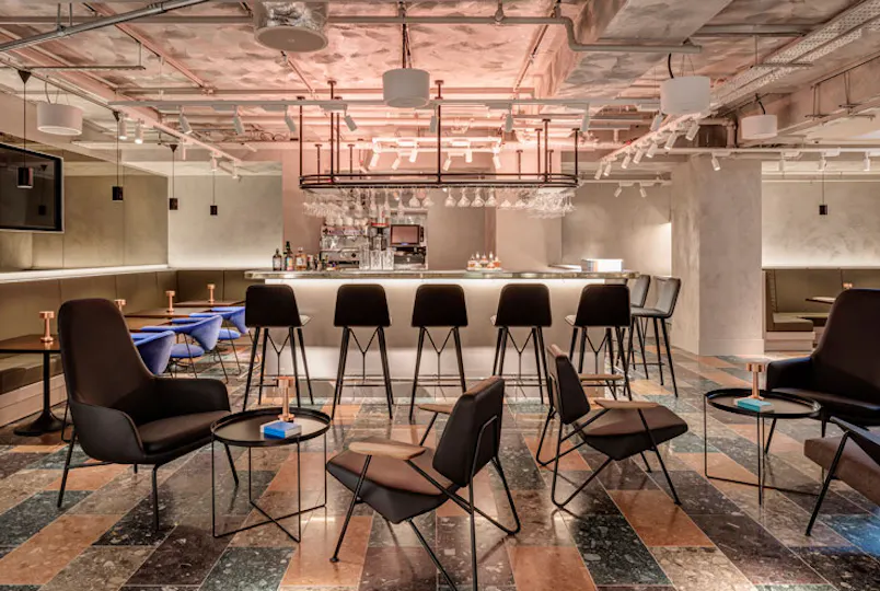 Wallpaper Bar + Kitchen
