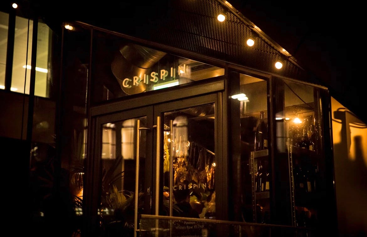 Crispin London Restaurant Review Menu Opening Times