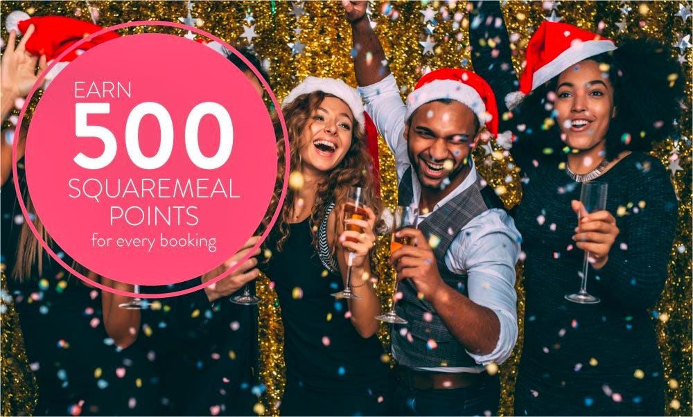 500 SquareMeal rewards points with every confirmed booking