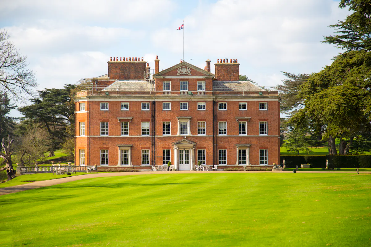 Brocket Hall surrounded by Hertfordshire parkland
