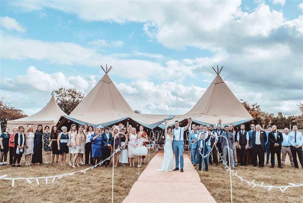 Tipis at Beaumont Hall wedding venue in Wedding Venues